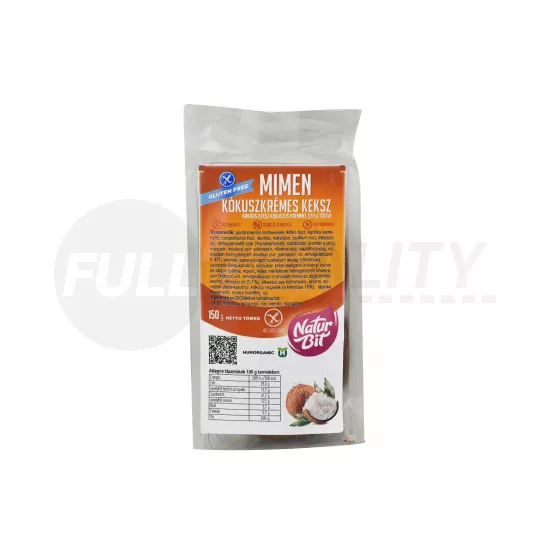 GLUTÉNMENTES ITS US MIMEN KÓKUSZKRÉMES TÖLTÖTT KEKSZ 150G