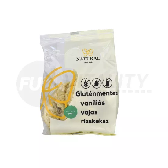 GLUTÉNMENTES NATURAL RIZSKEKSZ  VANÍLIÁS VAJAS 100G