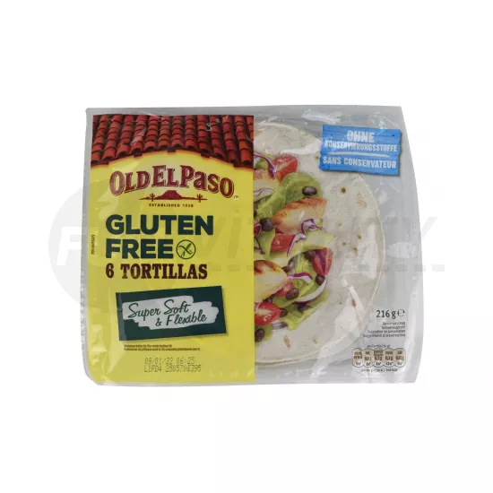 GLUTÉNMENTES OLD EL PASO TORTILLALAP 216G