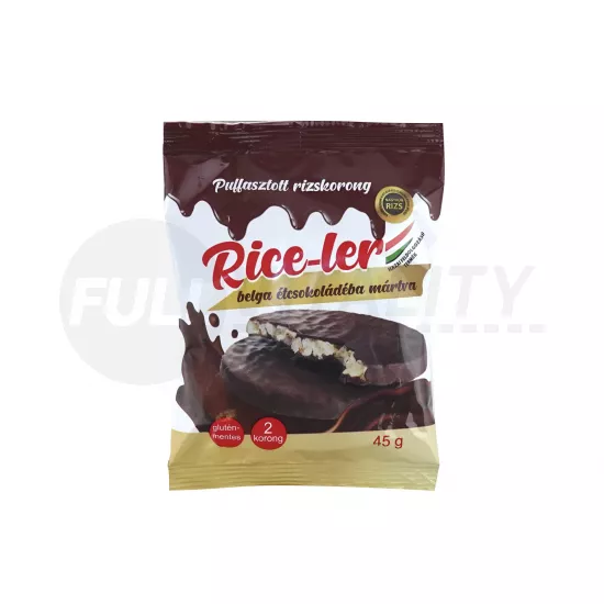 GLUTÉNMENTES RICE-LER PUFFASZTOTT RIZSKORONG BELGA ÉTCSOKOLÁDÉBA MÁRTVA 45G