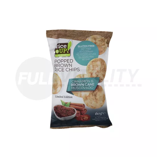 GLUTÉNMENTES RICE UP CHIPS FAHÉJAS-NÁDCUKORRAL 60G