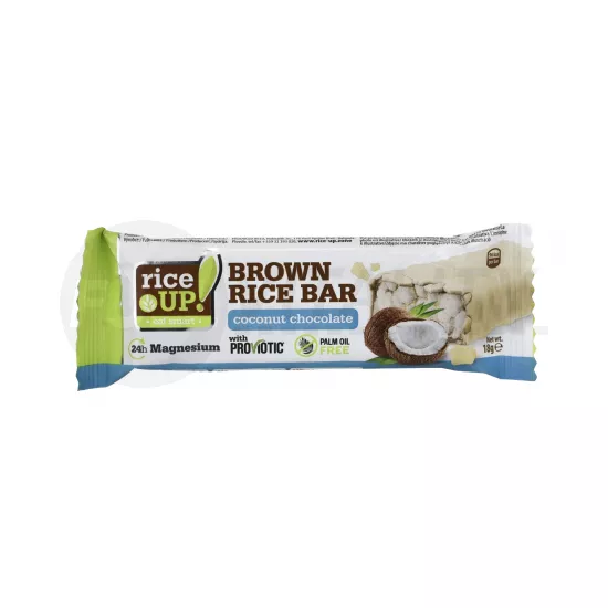 GLUTÉNMENTES RICE UP SZELET FEHÉRCSOKIS - KÓKUSZOS 18G