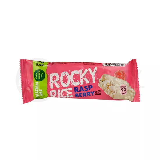 GLUTÉNMENTES ROCKY RICE FEHÉRCSOKOLÁDÉVAL BEVONT MÁLNA ÍZŰ PUFFASZTOTT RIZSSZELET 18G