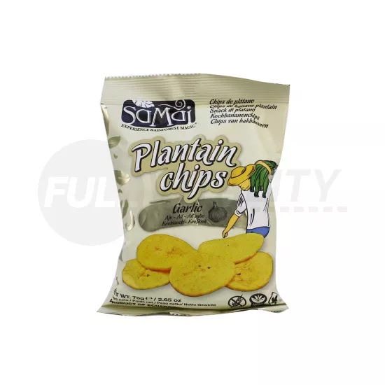 GLUTÉNMENTES  SAMAI PLANTAIN (FŐZŐBANÁN) CHIPS FOKHAGYMÁS 75G