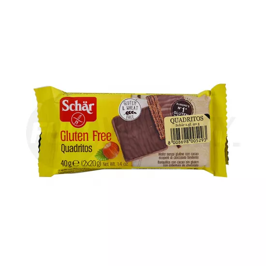 GLUTÉNMENTES SCHAR QUADRITOS KAKAÓS OSTYA 40G