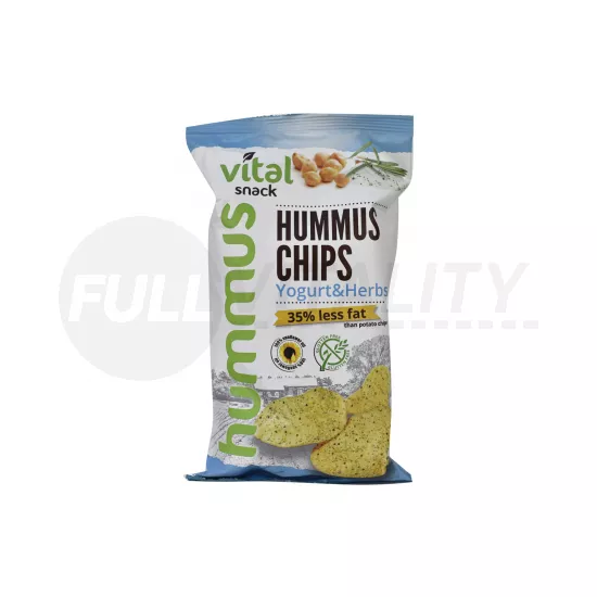 GLUTÉNMENTES VITAL HUMUSZ CHIP JOGHURTOS ZÖLDFŰSZERES ÍZESÍTÉSSEL 65G