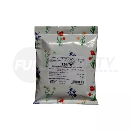 GYÓGYFŰ TEA 120/70 VÉRNYOMÁS SZABÁLYZÓ 50G