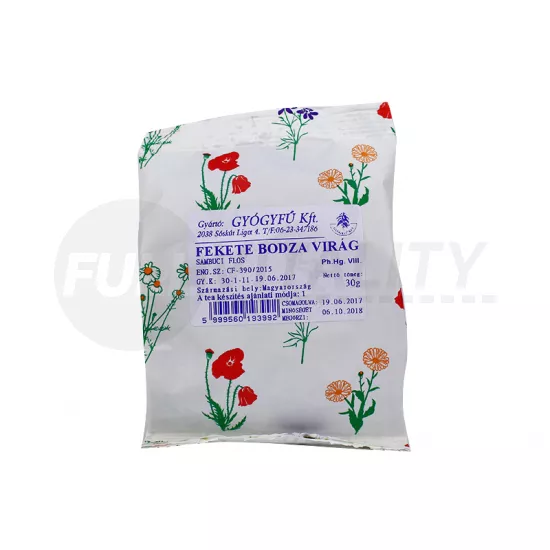 GYÓGYFŰ TEA  FEKETE BODZA VIRÁG 30G