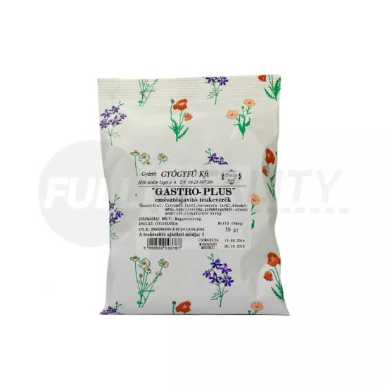GYÓGYFŰ TEA GASTRO-PLUSZ EMÉSZTÉSTJAVÍTÓ TEAKEVERÉK 50G