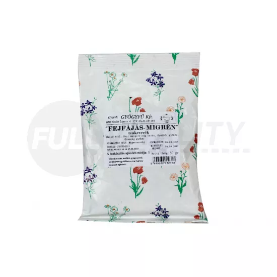GYÓGYFŰ TEAKEVERÉK FEJFÁJÁS-MIGRÉN 50G