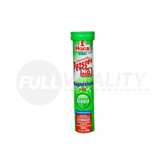 HAAS STEVIA MAGNÉZIUM+B6 80G PEZSGŐTABLETTA 20DB