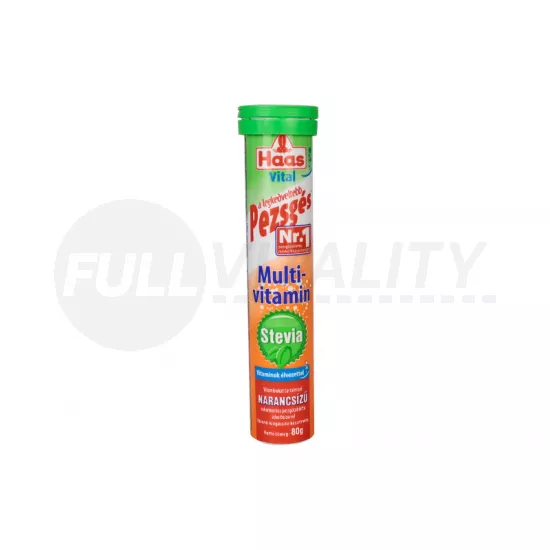 HAAS STEVIA MULTIVITAMIN 80G PEZSGŐTABLETTA 20DB