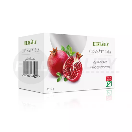 HERBÁRIA GYÜMÖLCSTEA GRÁNÁTALMA ÍZŰ FILTERES 40G