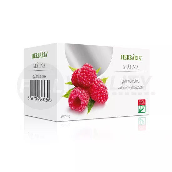 HERBÁRIA GYÜMÖLCSTEA MÁLNA ÍZŰ FILTERES 40G