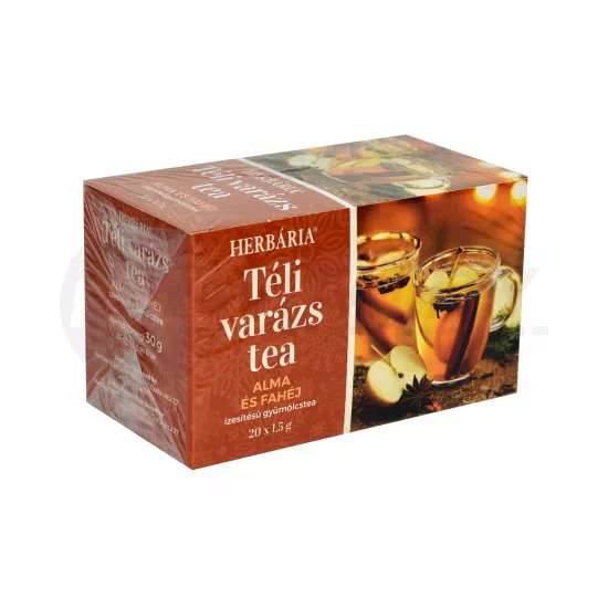 HERBÁRIA TÉLI VARÁZS TEA  ALMA-FAHÉJ ÍZESÍTÉSŰ FILTERES  20DB