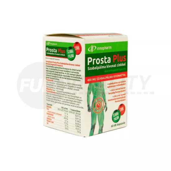 INNOPHARM PROSTA PLUS 400MG SZABALPÁLMA KIVONATTAL + CINKKEL KAPSZULA 60DB