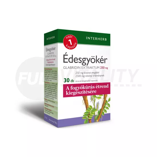 INTERHERB NAPI 1 ÉDESGYÖKÉR GLABRIDIN EXTRAKTUM KAPSZULA 30DB