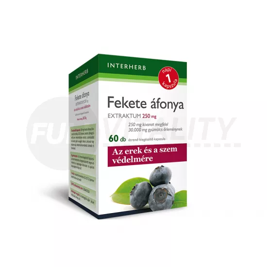 INTERHERB NAPI 1 FEKETE ÁFONYA EXTRAKTUM 250 MG KAPSZULA 60DB