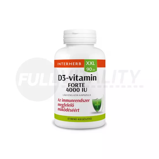 INTERHERB XXL D3-VITAMIN FORTE 4000 IU KAPSZULA 90DB