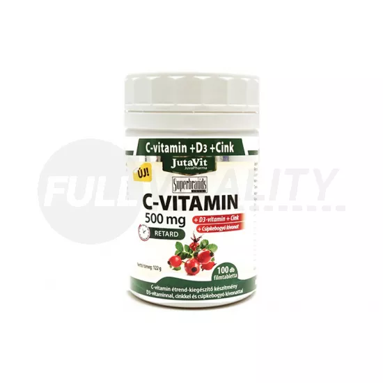JUTAVIT C-VITAMIN 500MG TABLETTA + D3 CSIPKEBOGYÓVAL 100DB