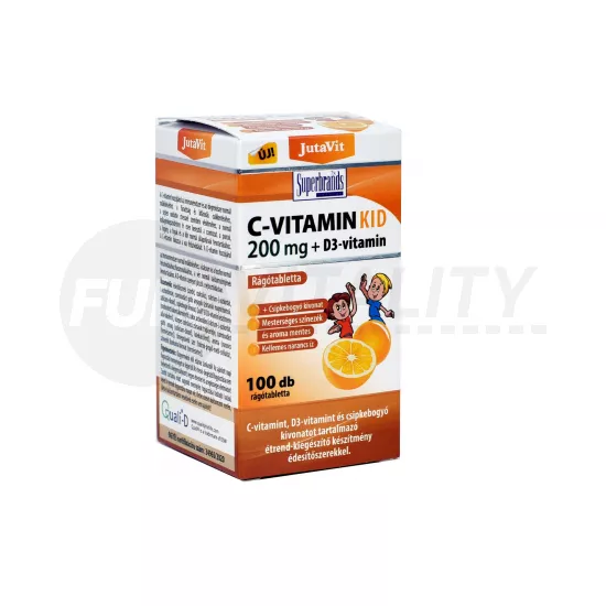 JUTAVIT C-VITAMIN KID 200MG+D3-VITAMIN 100DB