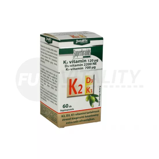 JUTAVIT K2-VITAMIN 120 D3-VITAMIN 2200NE K1-VITAMIN 700 60DB