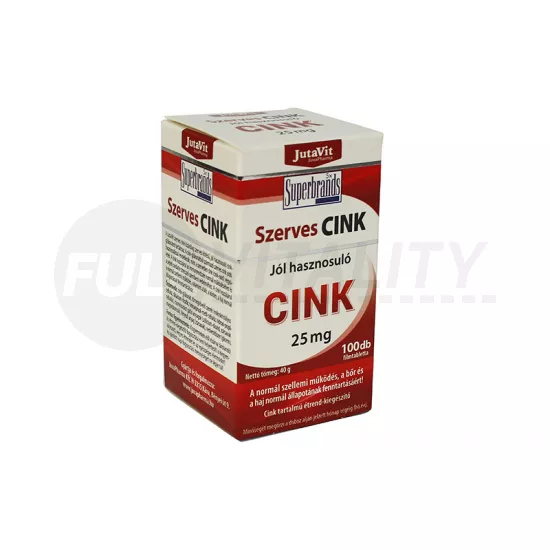 JUTAVIT SZERVES CINK 25MG FILMTABLETTA 100DB