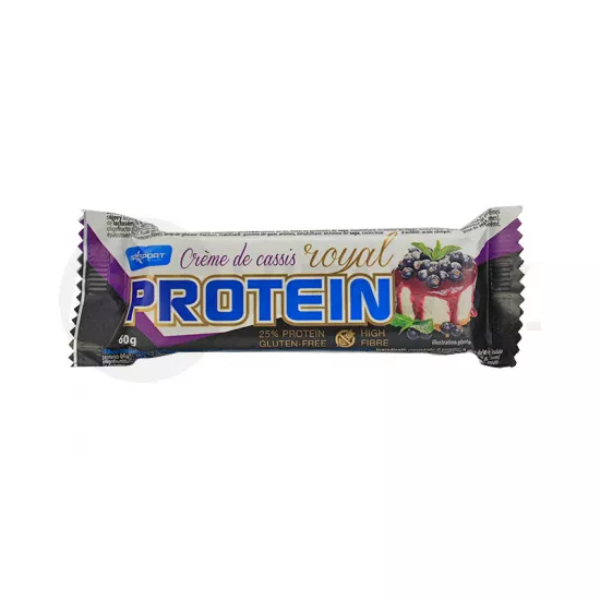 MAXSPORT PROTEINSZELET FEKETERIBIZLI ÍZŰ TEJBEVONATTAL 60G