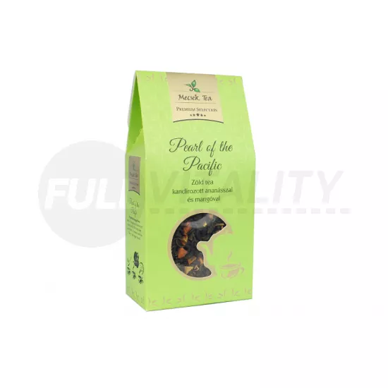 MECSEK TEA SZÁLAS PEARL OF THE PACIFIC - ZÖLD TEA KANDÍROZOTT ANANÁSSZAL ÉS MANGÓVAL 80G