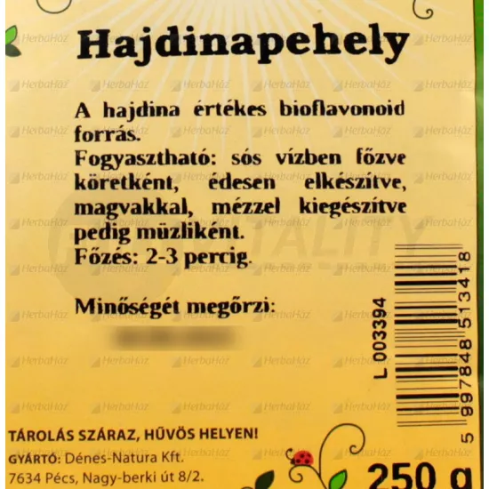 DÉNES NATURA HAJDINAPEHELY 250G
