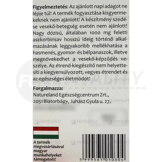 NATURLAND C-VITAMIN 1000MG TABLETTA 40DB