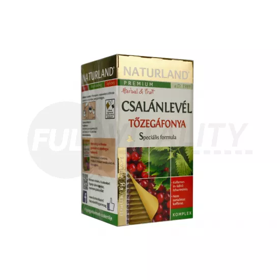 NATURLAND CSALÁNLEVÉL TŐZEGÁFONYA TEA 20DB