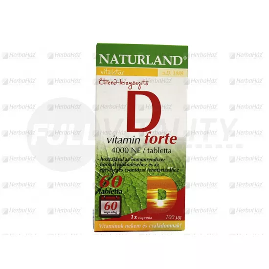 NATURLAND D-VITAMIN FORTE TABLETTA 60DB