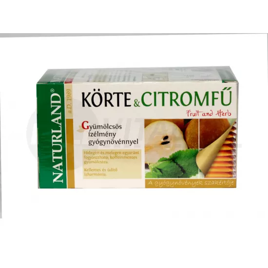 NATURLAND GYÜMÖLCSTEA KÖRTE CITROMFŰ TEA 2X20G