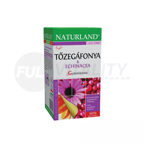 NATURLAND GYÜMÖLCSTEA TŐZEGÁFONYA-ECHINACEA FILTERES 20DB