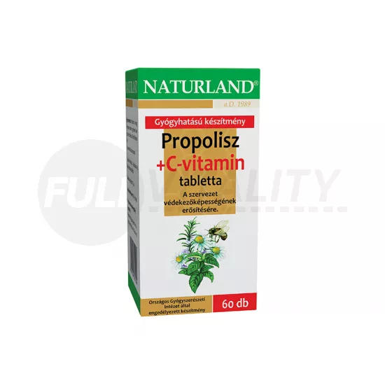 NATURLAND PROPOLISZ+C-VITAMIN TABLETTA 60DB