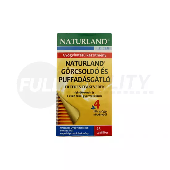 NATURLAND TEA GÖRCSOLDÓ ÉS PUFFADÁSGÁTLÓ FILTERES 25DB