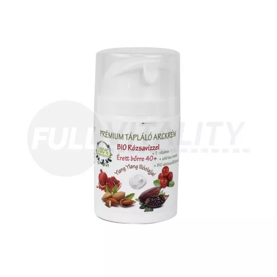 NATURPOLC PRÉMIUM TÁPLÁLÓ ARCKRÉM ORGANIKUS RÓZSAVÍZZEL 40+ 50ML