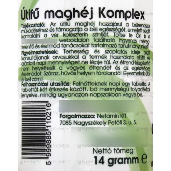 NETAMIN ÚTIFŰ MAGHÉJ KOMPLEX TABLETTA 30DB