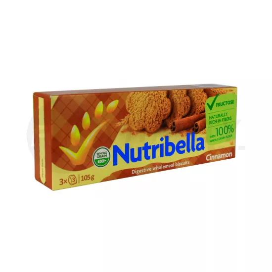 NUTRIBELLA FAHÉJAS KEKSZ FRUKTÓZZAL 105G