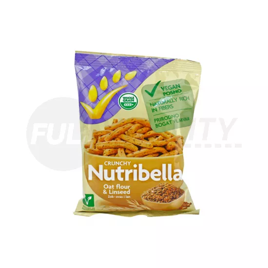 NUTRIBELLA TELJES KIŐRLÉSŰ LENMAGOS VEGÁN SNACK 70G
