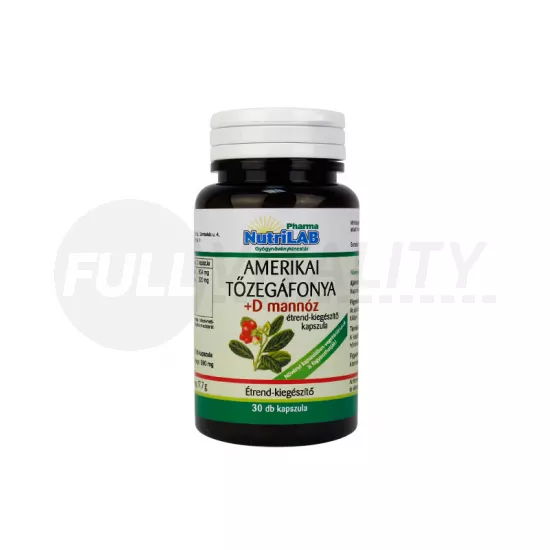 NUTRILAB AMERIKAI TŐZEGÁFONYA+D MANNÓZ KAPSZULA 30DB
