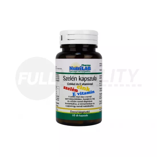 NUTRILAB SZELÉN CINKKEL ÉS E-VITAMINNAL KAPSZULA 60DB