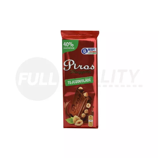 GLUTÉNMENTES PIROS MOGYORÓS TEJCSOKOLÁDÉ 80G