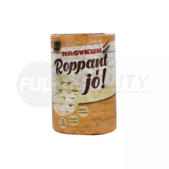 GLUTÉNMENTES ROPPANT JÓ! PUFFASZTOTT RIZSKORONG NATÚR 100G