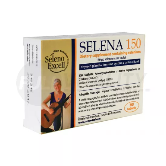 SELENA SZELÉN TARTALMÚ ÉTREND-KIEGÉSZÍTŐ TABLETTA 60DB
