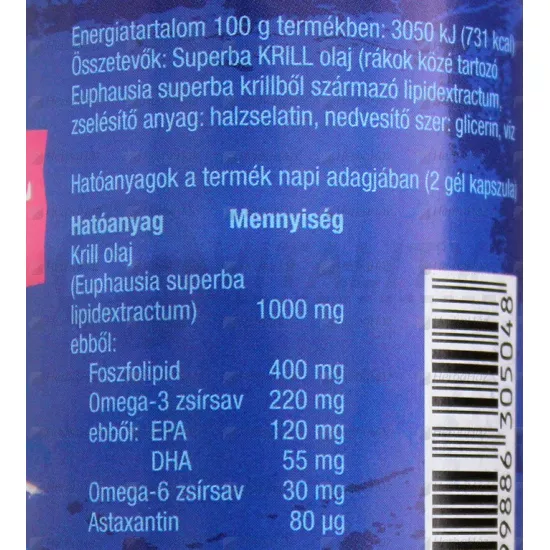 CALEIDO KRILL OLAJ OMEGA-3 GÉLKAPSZULA 60DB
