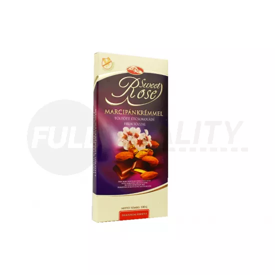 SWEET ROSE TÖLTÖTT MARCIPÁNOS ÉTCSOKI FRUKTÓZZAL 100G