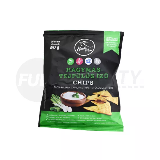 SZAFI FREE GLUTÉNMENTES HAGYMÁS-TEJFÖLÖS ÍZŰ CHIPS 50G