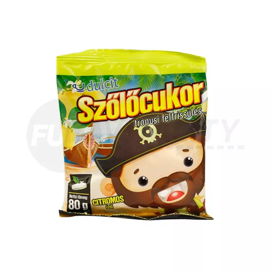 DULCIT SZŐLŐCUKOR TABLETTA CITROMOS 80G
